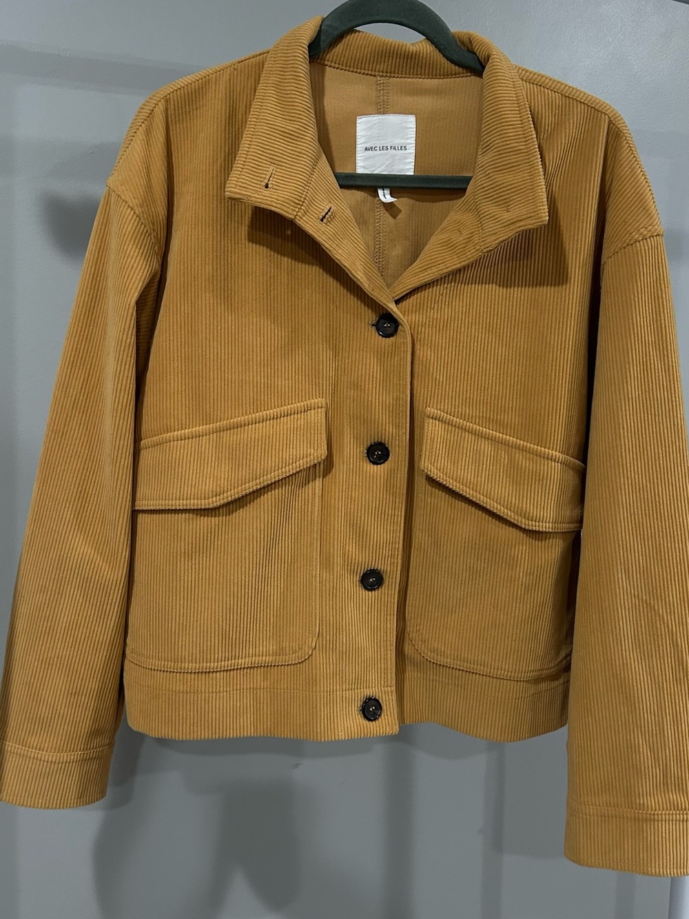 Avec Les Filles Tan Corduroy Utility Jacket